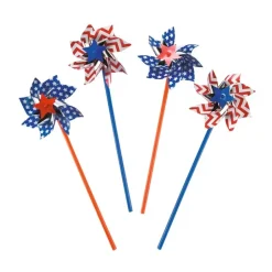 Patriotic Plastic Pinwheel Assortment 13" (36 PACK)