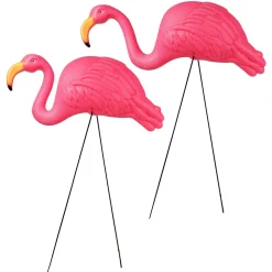 Pink Flamingo Lawn Decorations (2 PACK)