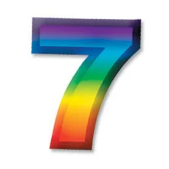 Plastic 3D Number "7" 11" (EACH)