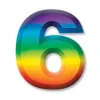 Plastic 3D Number "6" 11" (EACH)