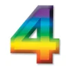 Plastic 3D Number "4" 11" (EACH)