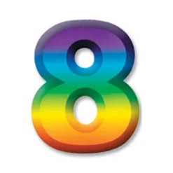 Plastic 3D Number "8" 11" (EACH)