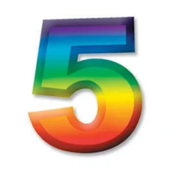 Plastic 3D Number "5" 11" (EACH)