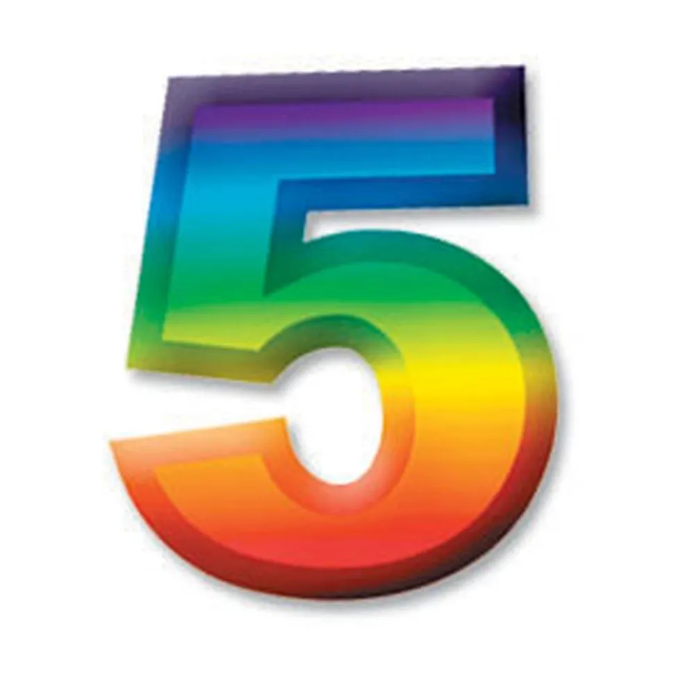 Plastic 3D Number "5" 11" (EACH)