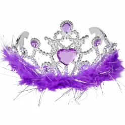 Plastic Feather Tiara Assortment 4.5" (DZ)
