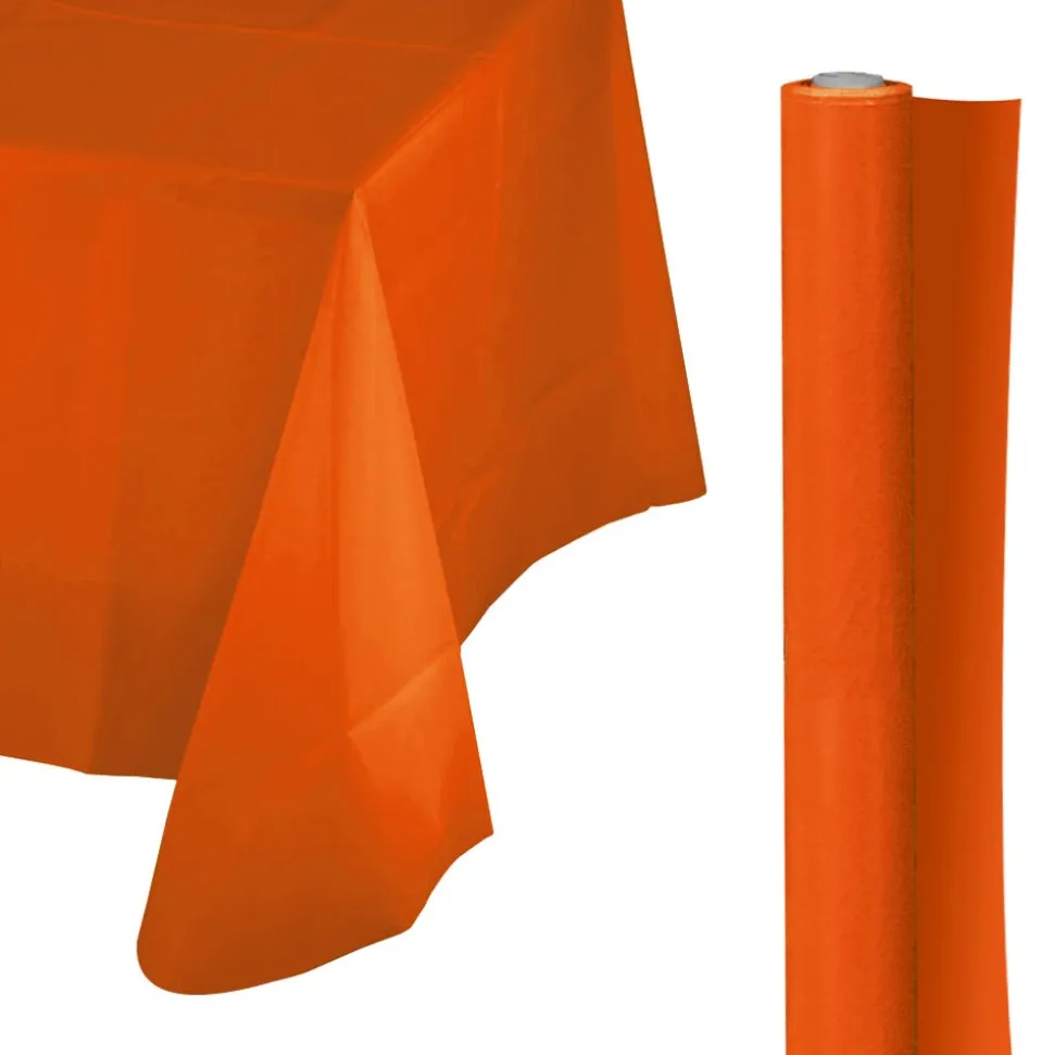 Plastic Table Cover Roll - Orange 40" x 100' (EACH)