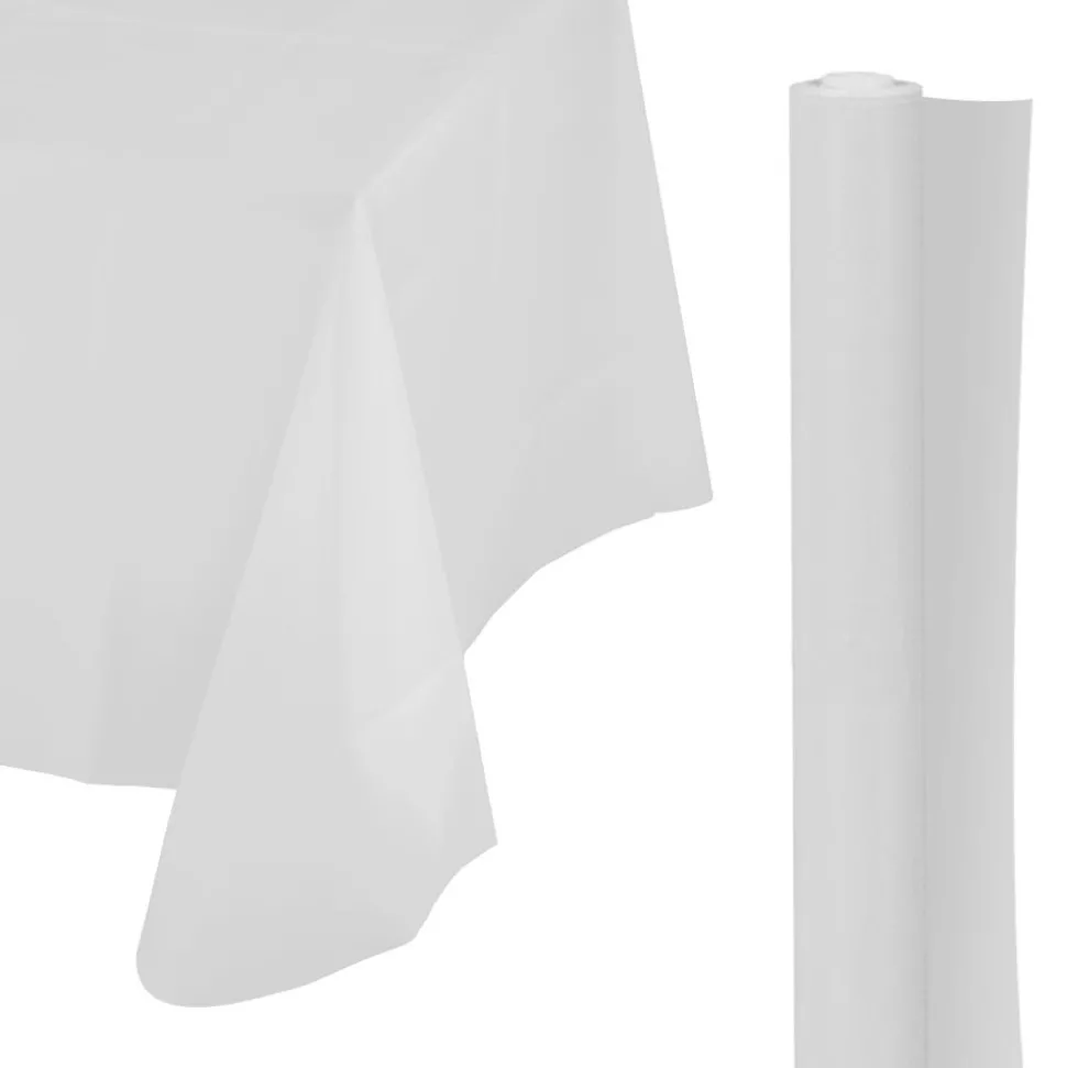 Plastic Table Cover Roll - White 40" x 100' (EACH)