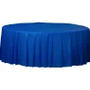 Plastic Table Cover - Round Blue 84" (EACH)