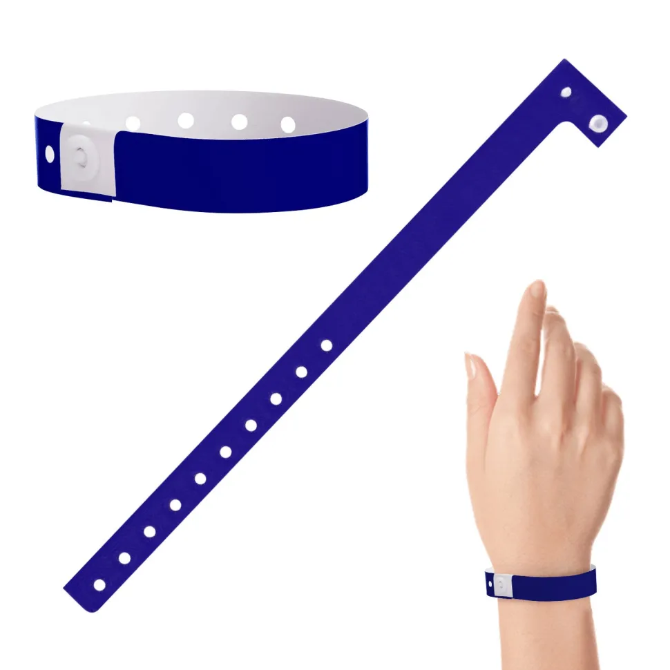 Plastic Wristbands - Navy (100 PACK)