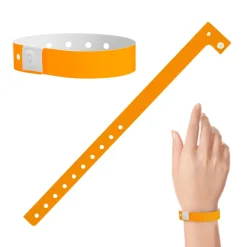 Plastic Wristbands - Neon Orange (100 PACK)