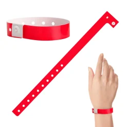 Plastic Wristbands - Red (100 PACK)