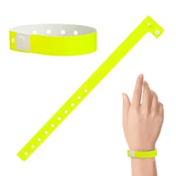 Plastic Wristbands - Yellow (100 PACK)