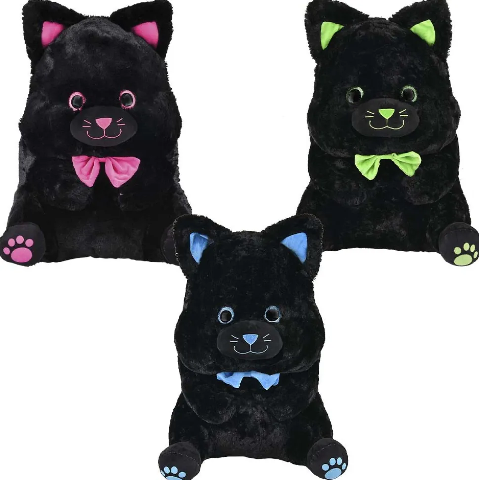 Plush Belly Buddy Black Cat Assorted 20" (EACH)