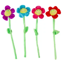 Plush Bendable Stem Flower Assortment 13" (DZ)