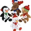 Plush Christmas Character With Scarf Assorted 8" (EACH)