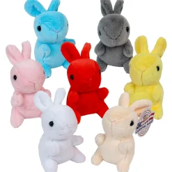 Plush Colorful Bunnies Assortment 4.72" (DZ)