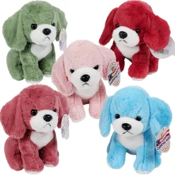 Plush Colorful Puppy Dog Assorted 9" (EACH)