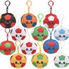 Plush Country Soccer Ball Backpack Clip Assortment 3" (DZ)