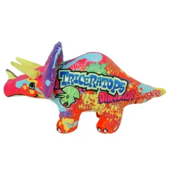Plush Graffiti Triceratops Dinosaur 15" (EACH)