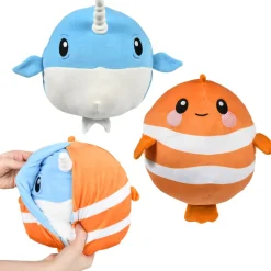 Plush Reverse-Eez Eggamals Sea Life Assorted 8.5