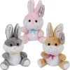 Plush Sitting Bunny Assorted 6.25" (EACH)