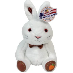 Plush Sitting Bunny With Bow Assorted 10" (EACH)