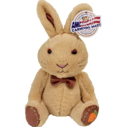 Plush Sitting Bunny With Bow Assorted 10