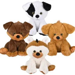 Plush Sitting Dog Assorted 13" (EACH)