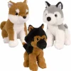 Plush Sitting Dog Assorted 9" (EACH)