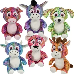 Plush Sparkly Animal Assorted 10