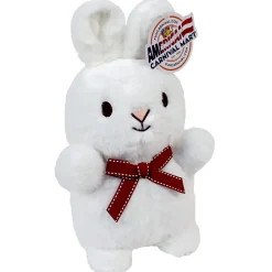 Plush White Bunny With Bow 9" (EACH)