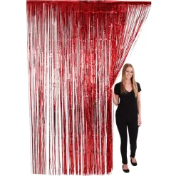 Red Foil Fringe Curtain 36" x 96" (EACH)