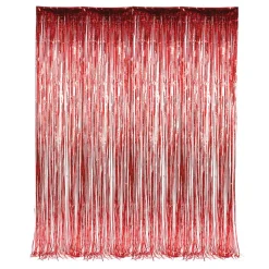 Red Foil Fringe Curtain 36
