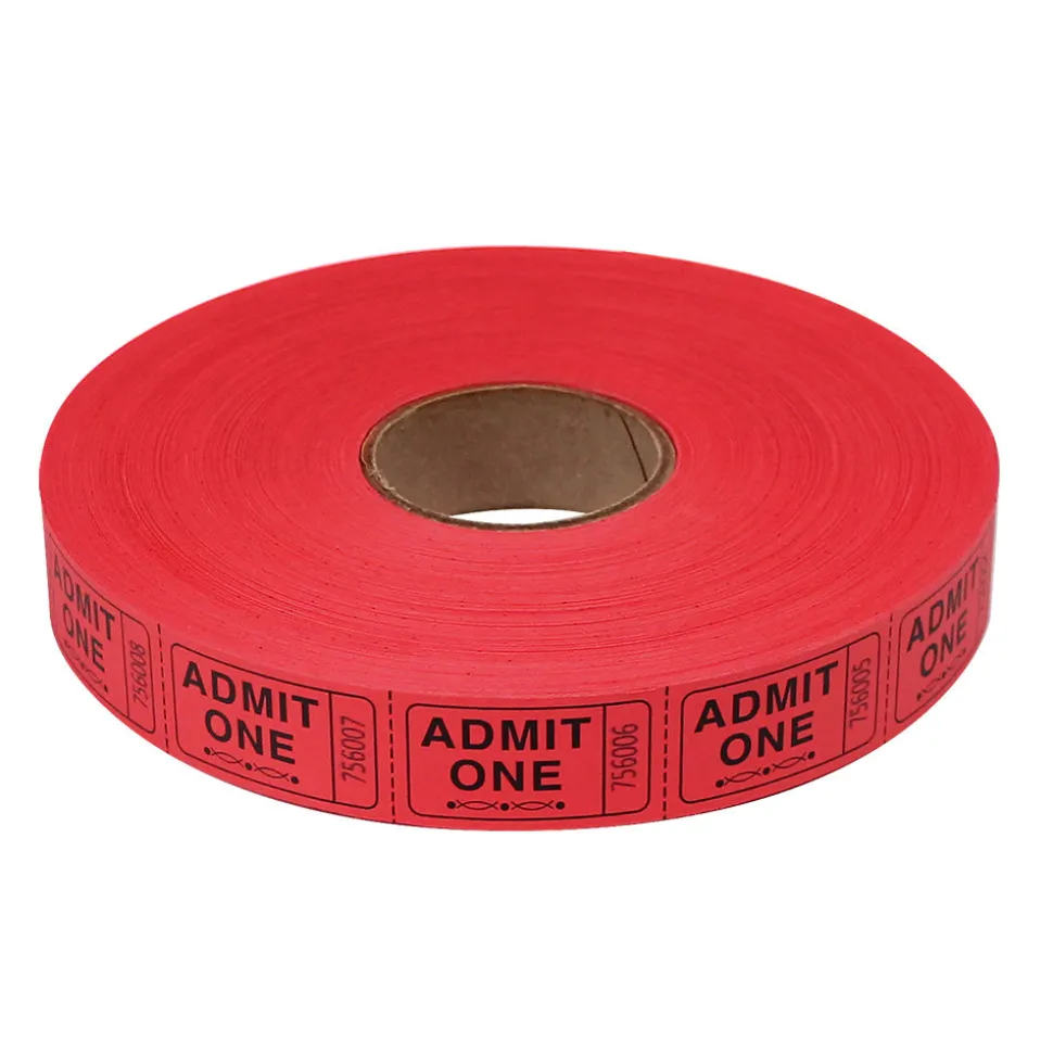 Roll Tickets - Admit One - Red 2000 Roll (EACH)