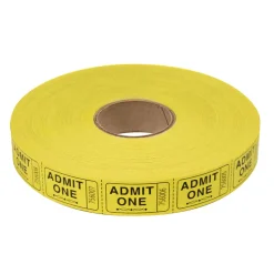 Roll Tickets - Admit One - Yellow 2000 Roll (EACH)