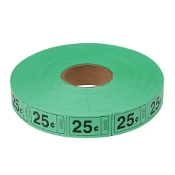 Roll Tickets - 25 Cent - Green 2000 Roll (EACH)