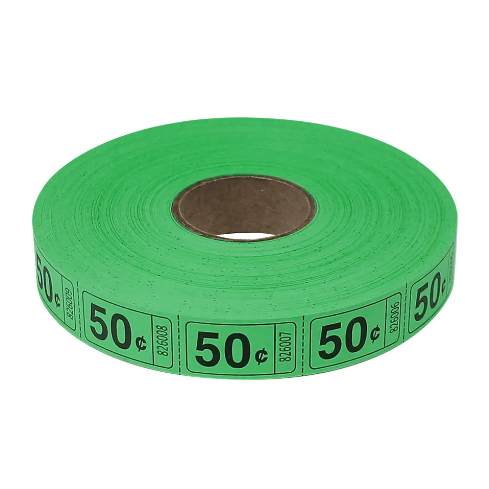 Roll Tickets - 50 Cent - Green 2000 Roll (EACH)