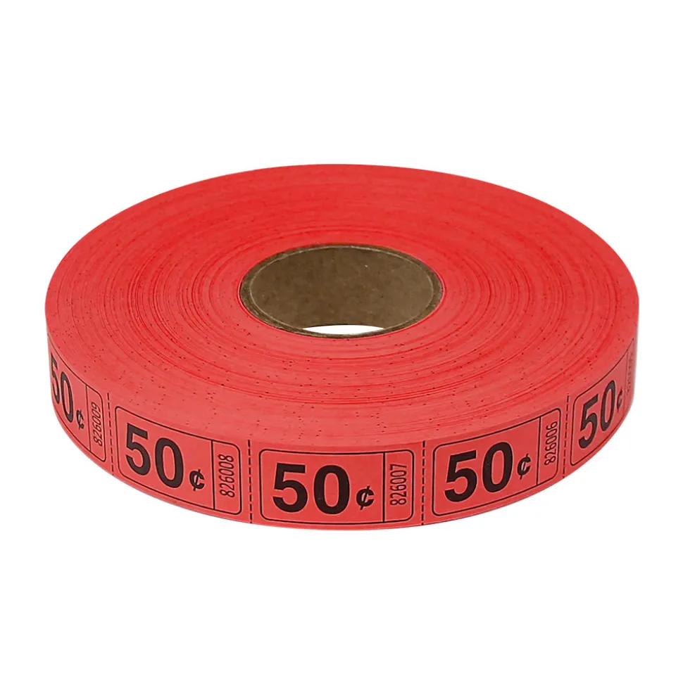Roll Tickets - 50 Cent - Red 2000 Roll (EACH)