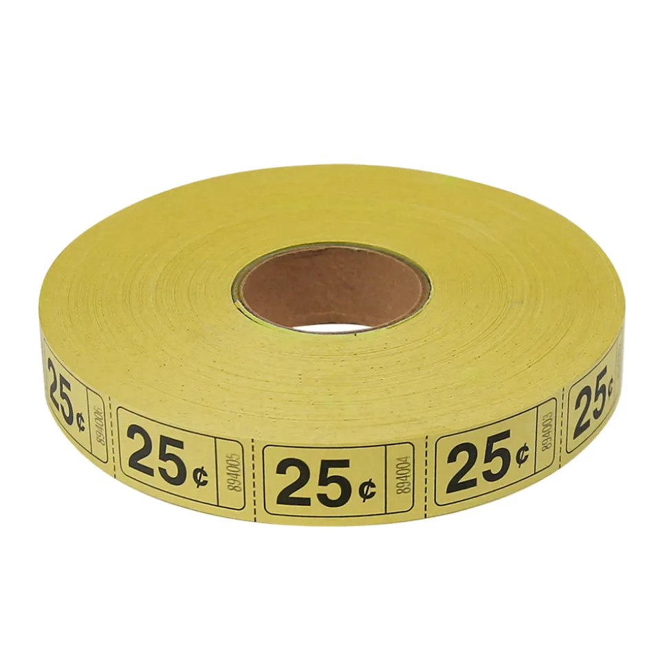 Roll Tickets - 25 Cent - Yellow 2000 Roll (EACH)