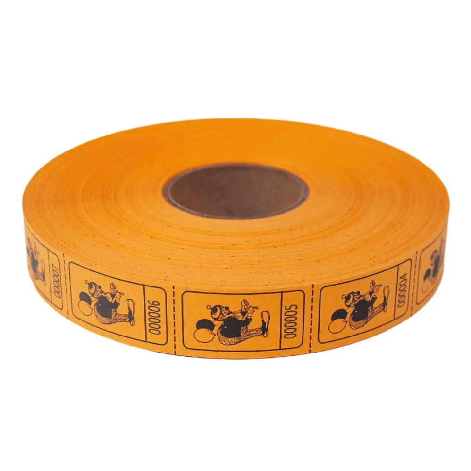 Roll Tickets - Clown - Orange 2000 Roll (EACH)