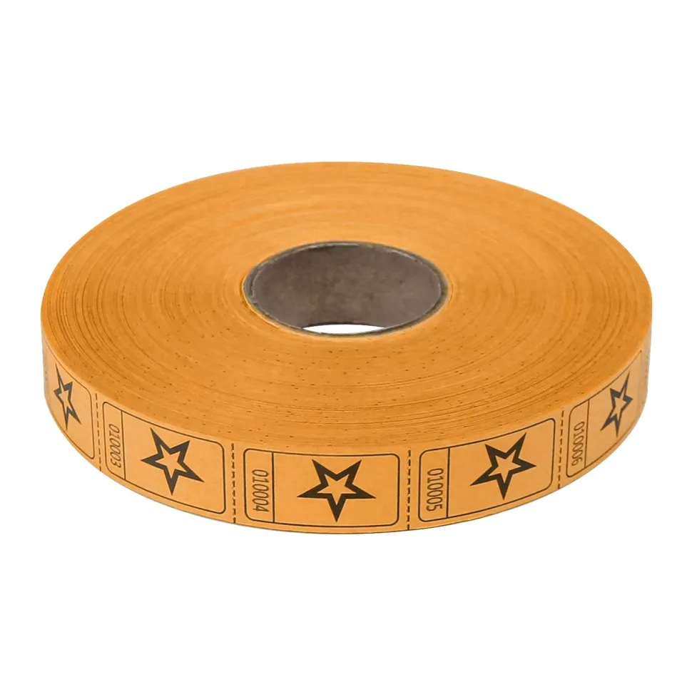 Roll Tickets - Star - Orange 2000 Roll (EACH)
