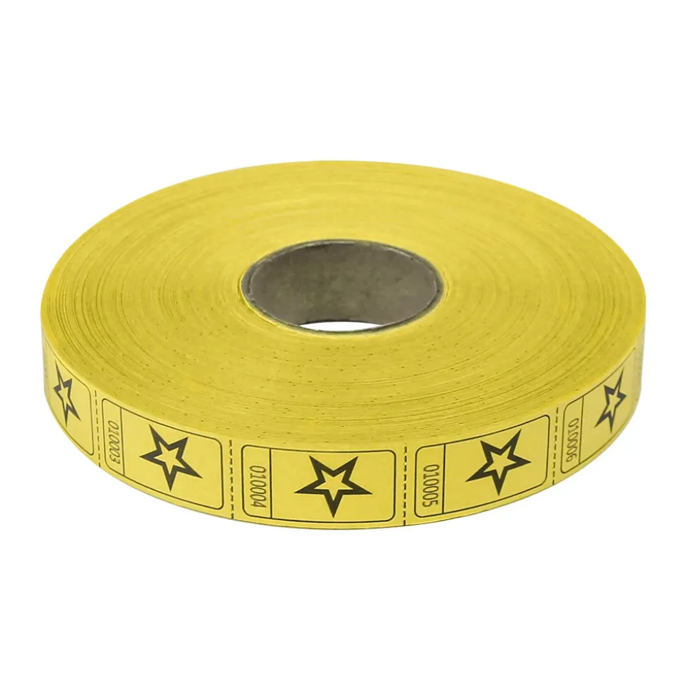 Roll Tickets - Star - Yellow 2000 Roll (EACH)