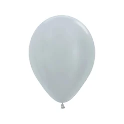 Silver Latex Balloons 5" (100 PACK)