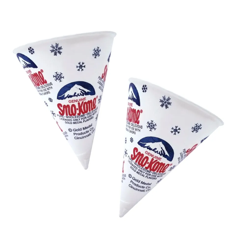 Snow Cone Paper Cones 6 oz (200 PACK)