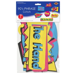 90's Phrase Cutouts 8.5" - 19.5" (7 PACK)