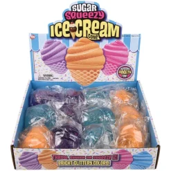 Squeezy Sugar Ice Cream Cone Assortment 3.5" (DZ)