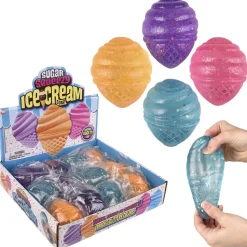 Squeezy Sugar Ice Cream Cone Assortment 3.5" (DZ)