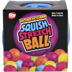 Squish And Stretch Honeycomb Ball Assorted 3" (EACH)