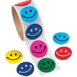 Stickers - Smile Face Assortment 1.5" (100 PACK)