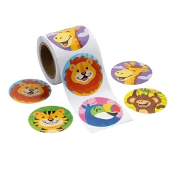 Stickers - Zoo Animal Assortment 1.5" (100 PACK)